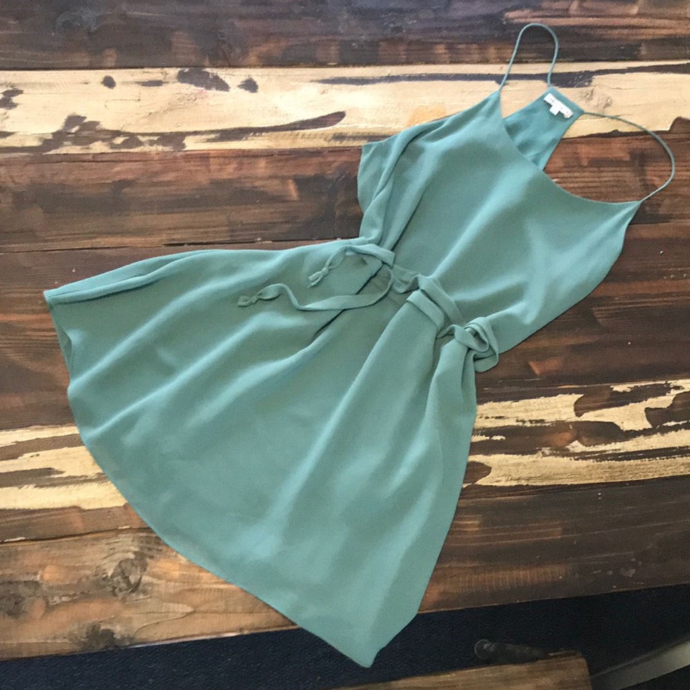 Muted olive green dress